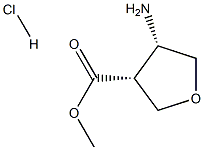 cis-4-Amino-tetrahydro-furan-3-carboxylic acid methyl ester hydrochloride 구조식 이미지