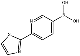 (6-(thiazol-2-yl)pyridin-3-yl)boronic acid Structure