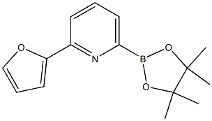 2-(furan-2-yl)-6-(4,4,5,5-tetramethyl-1,3,2-dioxaborolan-2-yl)pyridine 구조식 이미지