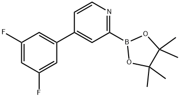 4-(3,5-difluorophenyl)-2-(4,4,5,5-tetramethyl-1,3,2-dioxaborolan-2-yl)pyridine 구조식 이미지