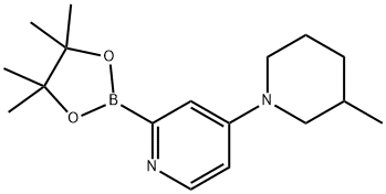 4-(3-methylpiperidin-1-yl)-2-(4,4,5,5-tetramethyl-1,3,2-dioxaborolan-2-yl)pyridine 구조식 이미지