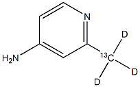4-Amino-2-(methyl-13C, d3)pyridine Structure