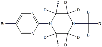 5-Bromo-2-[(N-methylpiperazin-1-yl)-d11]-pyrimidine Structure