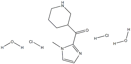 (1-methyl-1H-imidazol-2-yl)(3-piperidinyl)methanone dihydrochloride dihydrate Structure