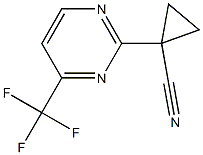 1-(4-(TRIFLUOROMETHYL)PYRIMIDIN-2-YL)CYCLOPROPANE-1-CARBONITRILE Structure