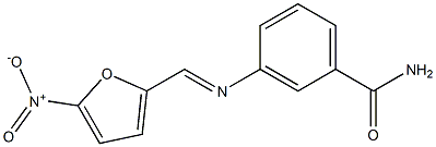 3-{[(5-nitro-2-furyl)methylene]amino}benzamide 구조식 이미지