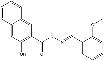 3-hydroxy-N'-(2-methoxybenzylidene)-2-naphthohydrazide 구조식 이미지