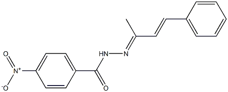 N'-(1-methyl-3-phenyl-2-propen-1-ylidene)-4-nitrobenzohydrazide Structure