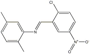 N-(2-chloro-5-nitrobenzylidene)-2,5-dimethylaniline 구조식 이미지