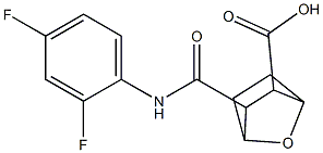 3-((2,4-difluorophenyl)carbamoyl)-7-oxabicyclo[2.2.1]heptane-2-carboxylic acid 구조식 이미지