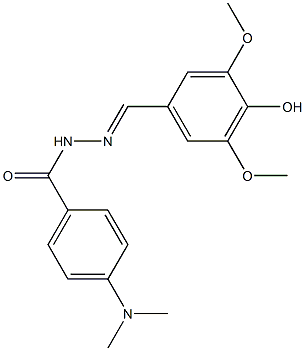 (E)-4-(dimethylamino)-N'-(4-hydroxy-3,5-dimethoxybenzylidene)benzohydrazide Structure