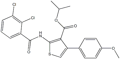 isopropyl 2-(2,3-dichlorobenzamido)-4-(4-methoxyphenyl)thiophene-3-carboxylate 구조식 이미지