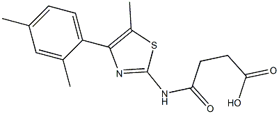 4-((4-(2,4-dimethylphenyl)-5-methylthiazol-2-yl)amino)-4-oxobutanoic acid Structure