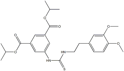 diisopropyl 5-(3-(3,4-dimethoxyphenethyl)thioureido)isophthalate Structure