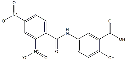 5-(2,4-dinitrobenzamido)-2-hydroxybenzoic acid 구조식 이미지