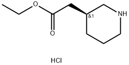 (S)-Piperidin-3-yl-acetic acid ethyl ester hydrochloride Structure