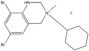 6,8-dibromo-3-cyclohexyl-3-methyl-1,2,3,4-tetrahydroquinazolin-3-ium iodide 구조식 이미지
