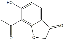 7-acetyl-6-hydroxybenzofuran-3(2H)-one Structure