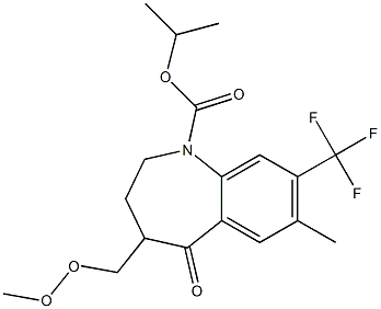 isopropyl 7-methyl-4-(methylperoxymethyl)-5-oxo-8-(trifluoromethyl)-2,3,4,5-tetrahydrobenzo[b]azepine-1-carboxylate 구조식 이미지