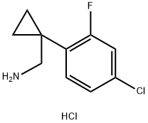 [1-(4-Chloro-2-fluorophenyl)cyclopropyl]methanamine hydrochloride 구조식 이미지