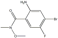 2-Amino-4-bromo-5-fluoro-N-methoxy-N-methyl-benzamide Structure