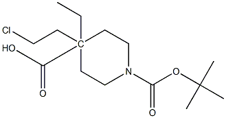 1-tert-butyl 4-ethyl 4-(2-chloroethyl)piperidine-1,4-dicarboxylate 구조식 이미지