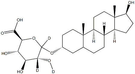 Androstane-3 alpha,17 beta-diol glucuronide-d3 구조식 이미지