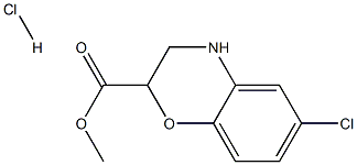 methyl 6-chloro-3,4-dihydro-2H-benzo[b][1,4]oxazine-2-carboxylate hydrochloride Structure