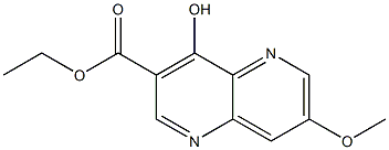 4-Hydroxy-7-methoxy-[1,5]naphthyridine-3-carboxylic acid ethyl ester 구조식 이미지