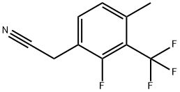 2-Fluoro-4-methyl-3-(trifluoromethyl)phenylacetonitrile 구조식 이미지