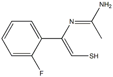 (E)-N'-((Z)-1-(2-fluorophenyl)-2-mercaptovinyl)acetimidamide Structure