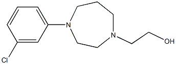2-(4-(3-chlorophenyl)-1,4-diazepan-1-yl)ethanol 구조식 이미지