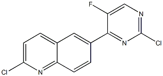 2-chloro-6-(2-chloro-5-fluoropyrimidin-4-yl)quinoline 구조식 이미지