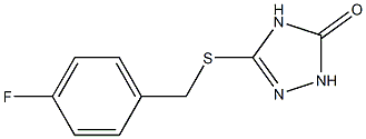 3-(4-fluorobenzylthio)-1H-1,2,4-triazol-5(4H)-one 구조식 이미지