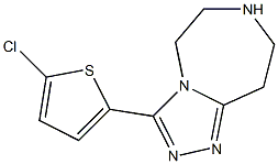 3-(5-chlorothiophen-2-yl)-6,7,8,9-tetrahydro-5H-[1,2,4]triazolo[4,3-d][1,4]diazepine 구조식 이미지