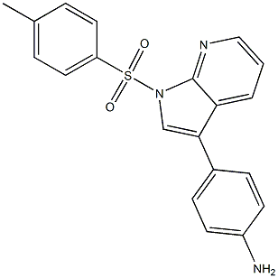 4-(1-tosyl-1H-pyrrolo[2,3-b]pyridin-3-yl)aniline 구조식 이미지