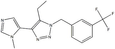 5-ethyl-4-(1-methyl-1H-imidazol-5-yl)-1-(3-(trifluoromethyl)benzyl)-1H-1,2,3-triazole Structure