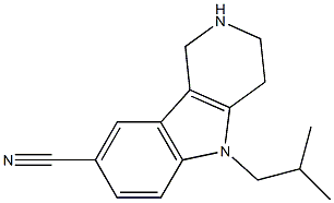 5-isobutyl-2,3,4,5-tetrahydro-1H-pyrido[4,3-b]indole-8-carbonitrile 구조식 이미지
