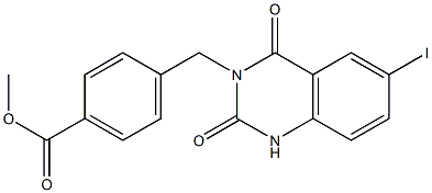 methyl 4-((6-iodo-2,4-dioxo-1,2-dihydroquinazolin-3(4H)-yl)methyl)benzoate Structure