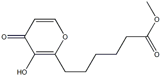 methyl 6-(3-hydroxy-4-oxo-4H-pyran-2-yl)hexanoate 구조식 이미지