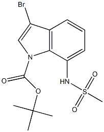 tert-butyl 3-bromo-7-(methylsulfonamido)-1H-indole-1-carboxylate Structure