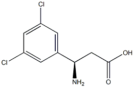 (R)-3-amino-3-(3,5-dichlorophenyl)propanoic acid 구조식 이미지