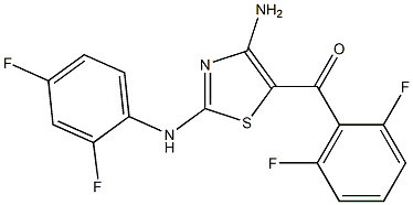 [4-Amino-2-(2,4-difluoro-phenylamino)-thiazol-5-yl]-(2,6-difluoro-phenyl)-methanone 구조식 이미지