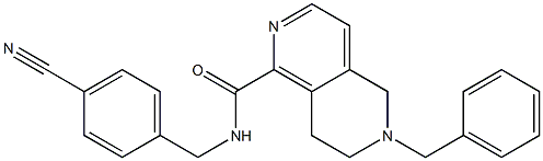 6-Benzyl-5,6,7,8-tetrahydro-[2,6]naphthyridine-1-carboxylic acid 4-cyano-benzylamide Structure