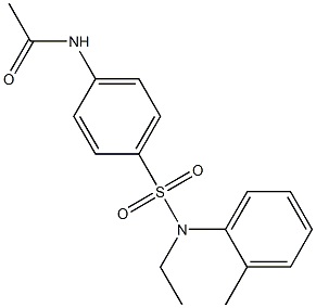4'-[N-Ethyl-N-(2-methylphenyl)sulfamoyl]acetanilide 구조식 이미지