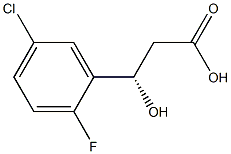 (S)-3-(5-chloro-2-fluorophenyl)-3-hydroxypropanoic acid Structure