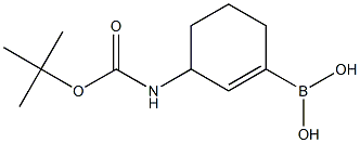 (3-{[(tert-butoxy)carbonyl]amino}cyclohex-1-en-1-yl)boronic acid Structure