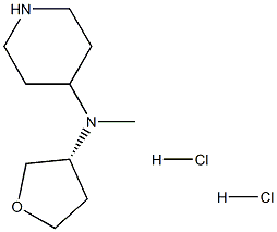 N-methyl-N-[(3R)-oxolan-3-yl]piperidin-4-amine dihydrochloride Structure