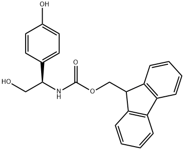 (R)-(9H-fluoren-9-yl)methyl (2-hydroxy-1-(4-hydroxyphenyl)ethyl)carbamate Structure