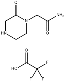 2-(2-oxopiperazin-1-yl)acetamide 2,2,2-trifluoroacetate Structure